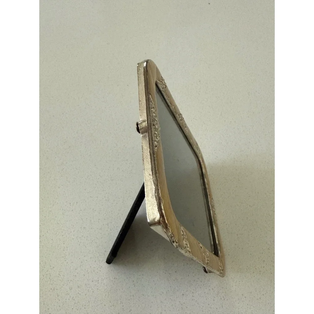 Vintage Style Rhinestone Enamel Miniature Picture Frame‎ Silver Champagne Gold
